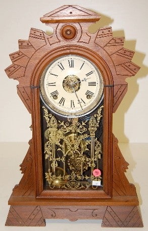 Walnut Kroeber Kitchen Clock w/Alarm