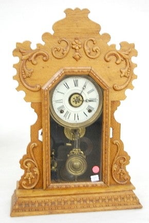 Ingraham Virginia Oak Kitchen Clock w/ Alarm