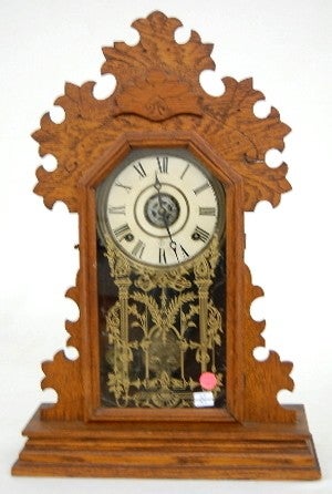 Ingraham Oak T & S Kitchen Clock w/ Alarm