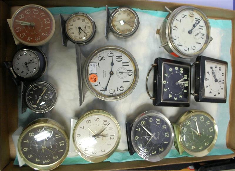 13 Vintage WestClox Alarm Clocks