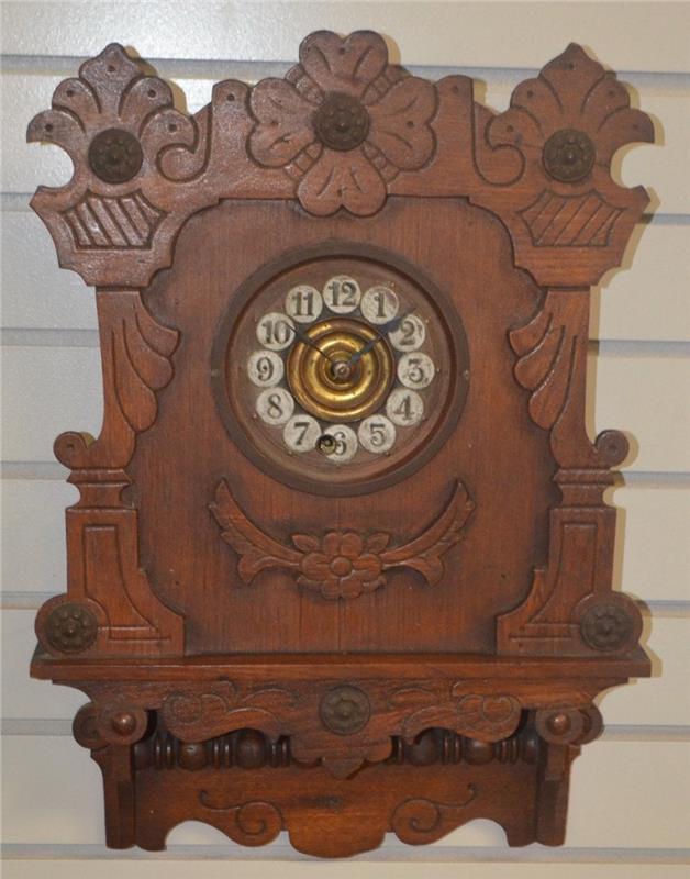 Antique Waterbury "Colonial" Hanging Cabinet Clock