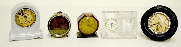 5 Misc. Clocks, Ansonia, New Haven & Others