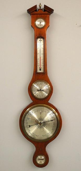 Wall Barometer With Clock