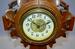 Antique Carved Religious Cross Mantel Clock