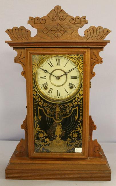 EN Welch "Linda" Walnut Kitchen Mantel Clock