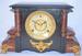 Antique Gilbert Enameled Wood Mantle Clock