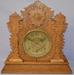 Antique Carved Oak Cabinet Clock