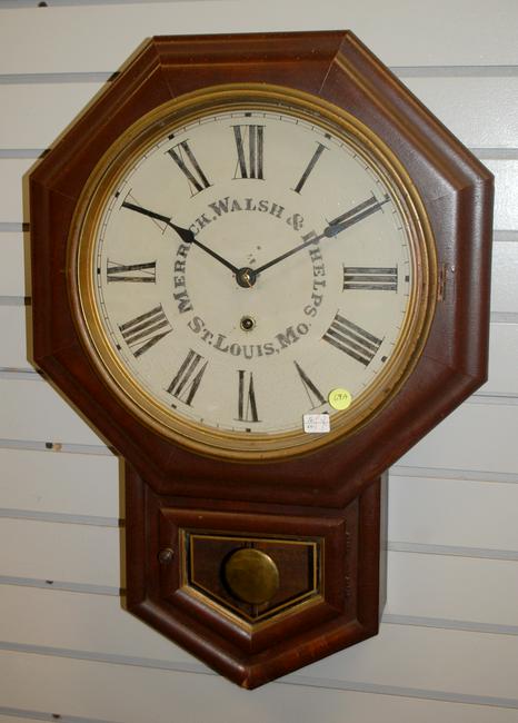 Antique E.N. Welch NO. 1 Octagon Drop Wall Clock