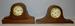 Lot of 2 Mahogany Tambour Mantel Clock