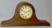 Lot of 2 Mahogany Tambour Mantel Clock