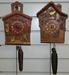 Lot of 2 Vintage Pendulette Wall Clocks