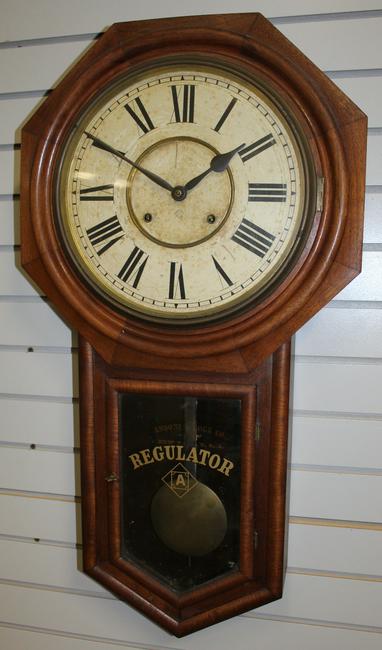 Antique Ansonia Octagon Regulator A Wall Clock