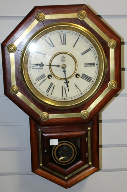 Antique Seth Thomas Yeddo Octagon Wall Clock