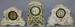 Lot of 3 New Haven Porcelain Mantle Clock