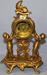 Lot of 2 Figure Novelty Metal Mantle Clock