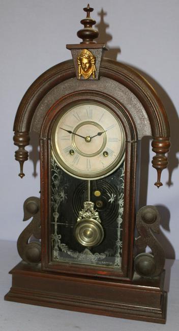 Ansonia "Parisian" Walnut Kitchen Mantle Clock