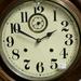 Antique 10" Round Gallery Oak Wall Clock