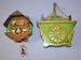 Lot of 2 Vintage Animated Wall & Shelf Clocks