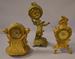 Lot of 3 Novelty Metal Figural Mantle Clock