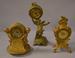 Lot of 3 Novelty Metal Figural Mantle Clock