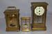 Lot of 3 Brass Case Mantle & Desk Clocks