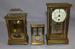 Lot of 3 Brass Case Mantle & Desk Clocks