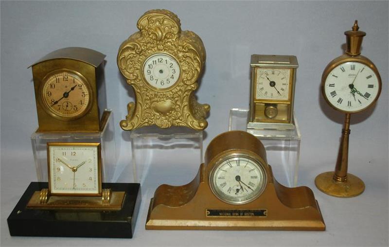 Lot of 6 Novelty Dresser & Desk Clock