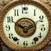 Gilbert "Crown" Metal Figure Mantle Clock