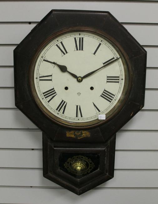 Antique Ansonia Octagon Drop Wall Clock