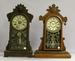 Lot of 2 Walnut Case Kitchen Mantle Clocks