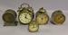Lot of 5 Metal Case Alarm Clock 2 With Bells