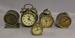 Lot of 5 Metal Case Alarm Clock 2 With Bells