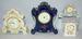 Lot of 4 2 Porcelain & 2 China Mantle Clocks