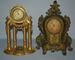Lot of (2) Metal Case Novelty Mantle Clocks