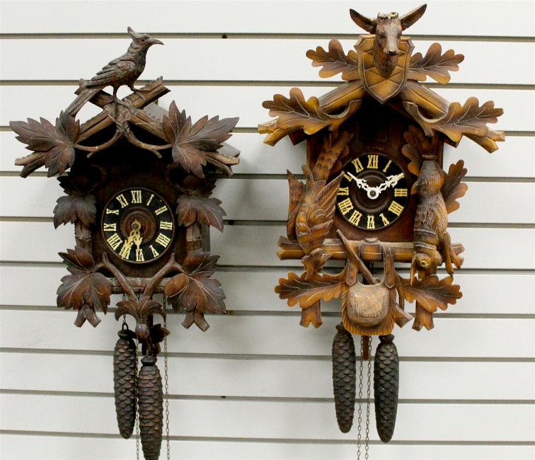 Lot of 2 Weight Driven Cuckoo Clocks