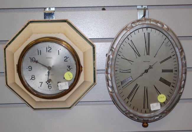 Lot of 2 Picture Frame Wall Clocks