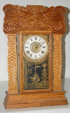 E. Ingraham Oak Kitchen Clock w/ Alarm
