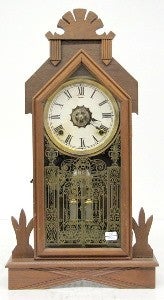 Ansonia Walnut Kitchen Clock W/Alarm