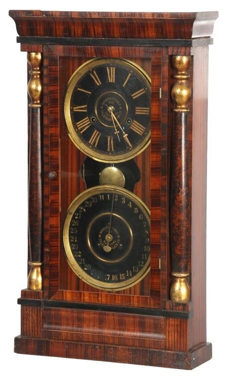 American Double Dial Calendar Clock