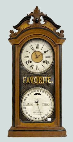 Ithaca “No. 4 1/2 Favorite” Calendar Clock