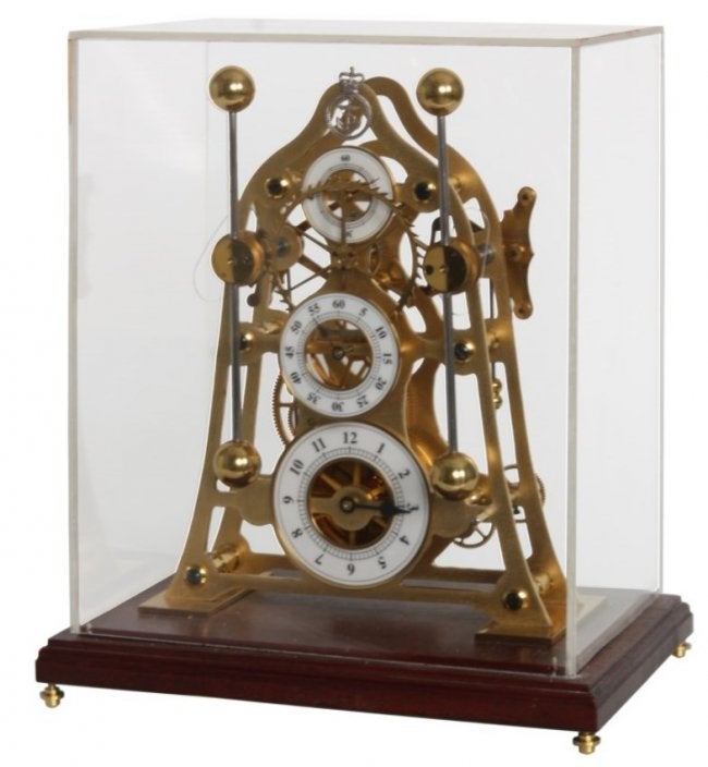 HarrisonÂs Grasshopper Escapement Skeleton Clock