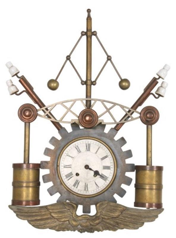 German Industrial Wall Hanging Clock