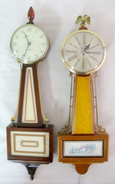 2 Electric Banjo Wall Clocks