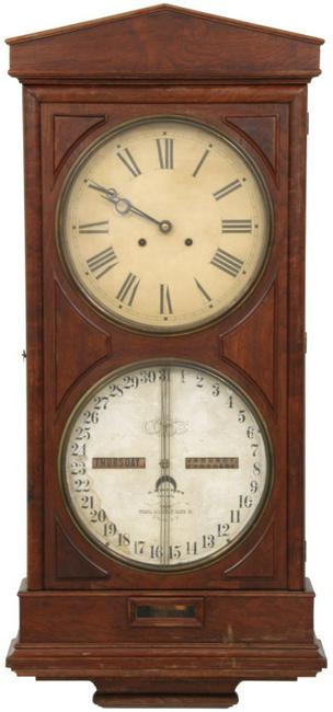 Ithaca No. 3 Calendar Wall Clock