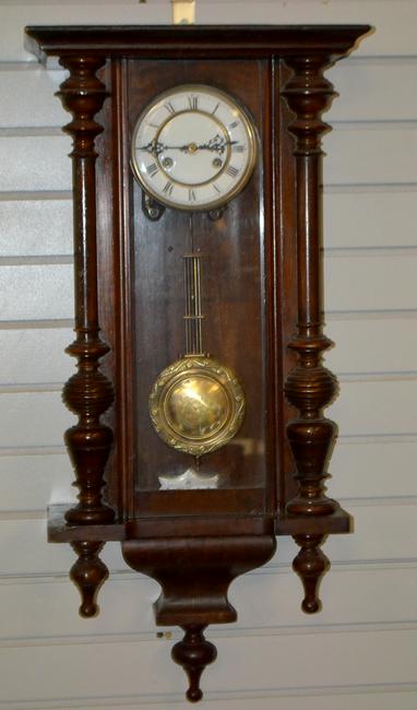 Antique R&S German Vienna Style Wall Clock. Walnut