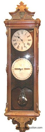 ITHACA #1 CALENDAR REGULATOR CLOCK