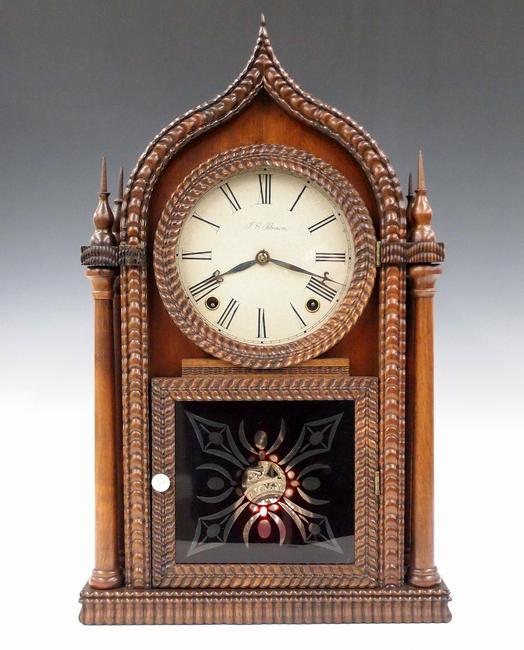 J.C. Brown Ripple Front Shelf Clock