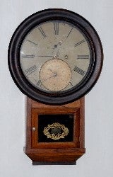 Atkins Rosewood Wall Calendar Clock