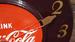 1950s "Drink" Coca-Cola Button Brown Open-Face Clock