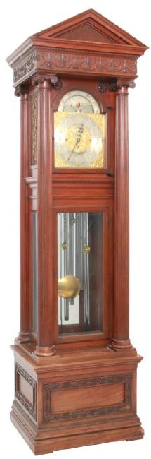 Bigelow Kennard & Co. Mahogany Grandfather Clock